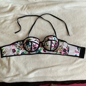 Floral bikini top
